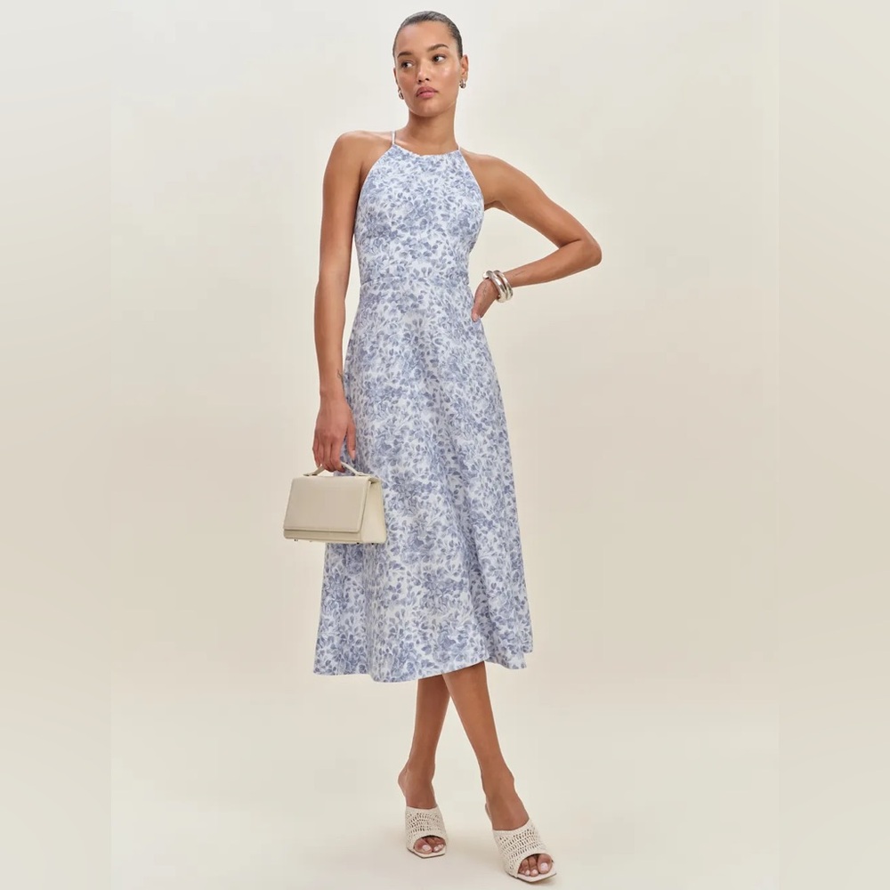 Reformation Yuliy Linen Dress In Chloe, brand new without tags, never worn.